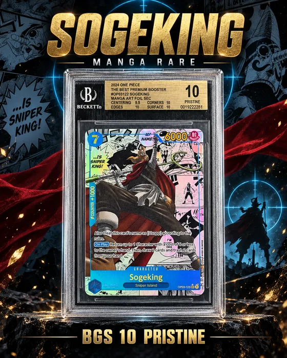 2024 One Piece ONE PIECE CARD THE BEST Premium Booster #OP03122 Sogeking MANGA ART FOIL SEC