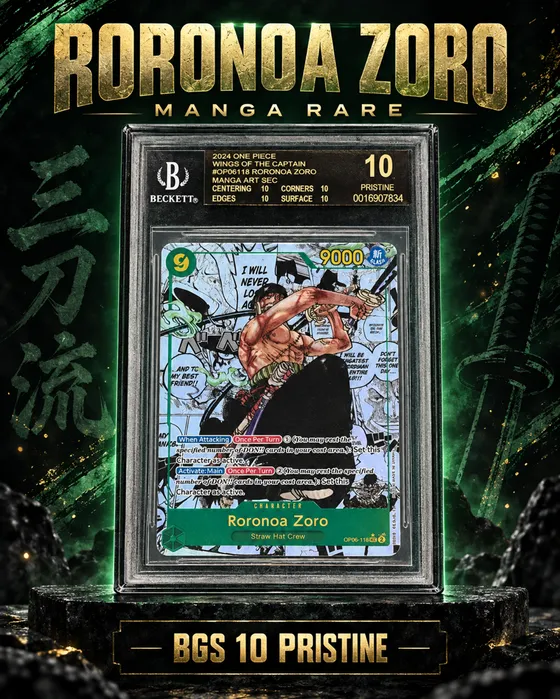 2024 One Piece Wings of the Captain #OP06118 Roronoa Zoro MANGA ART SEC Manga