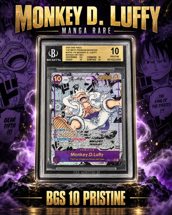 2024 One Piece ONE PIECE CARD THE BEST Premium Booster #OP05119 Monkey.D.Luffy MANGA ART SEC