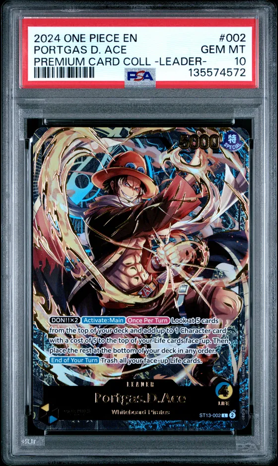 2024 One Piece Premium Card Collection -Leader Collection- #002 Portgas D. Ace
