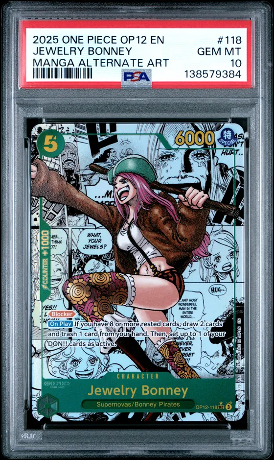 2025 One Piece Op12-Legacy of the Master #118 Jewelry Bonney Manga Alternate Art