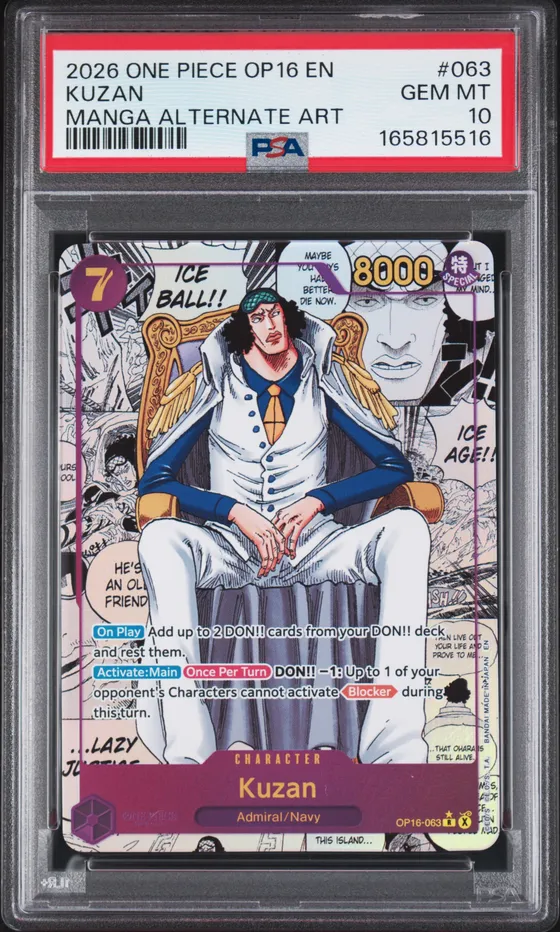 2026 One Piece Op16-The Time of Battle #063 Kuzan Manga Alternate Art