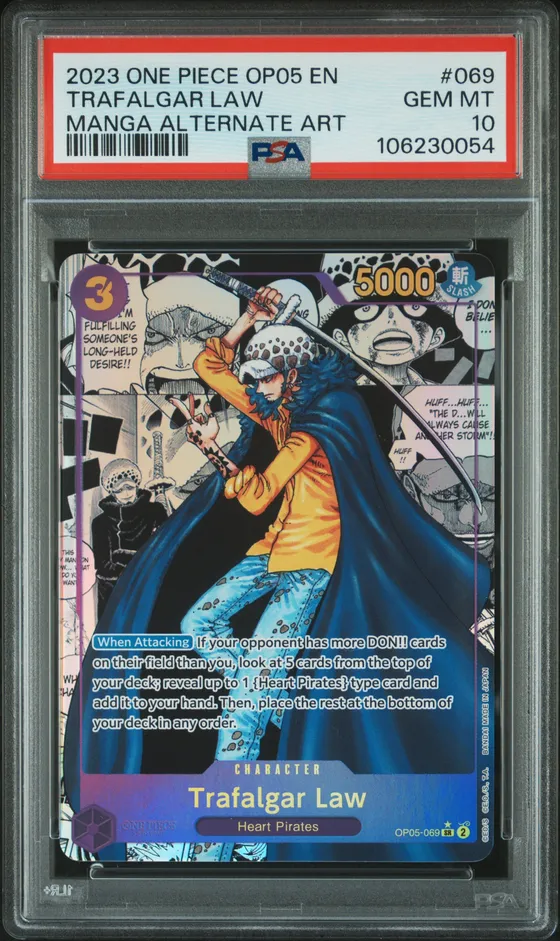 2023 One Piece Op05-Awakening of the New Era #069 Trafalgar Law Manga Alternate Art