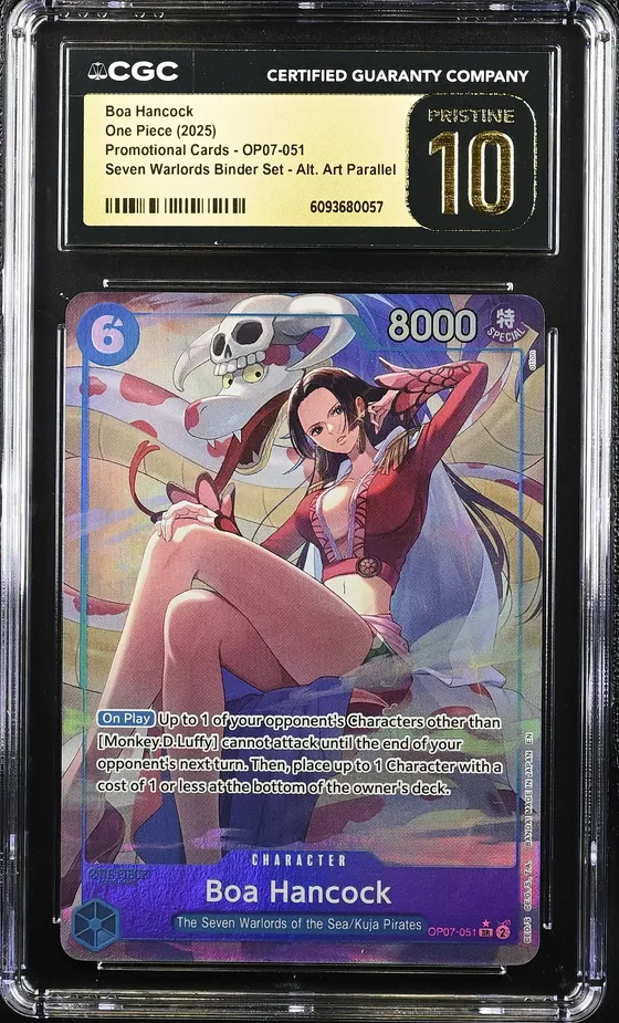 2025 One Piece Seven Warlords Binder Set #OP07-051 Boa Hancock (Borderless) Alt Art